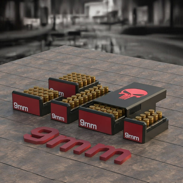 The Slider - 9mm Ammo Storage with Punisher Design